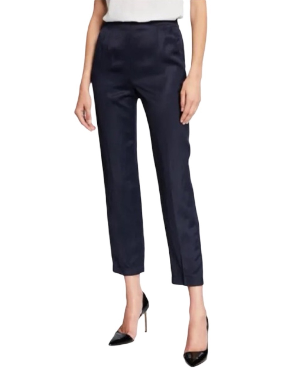 Rachel Comey Prime Pant Fluid Linen Trouser In Midnight Navy Blue Size US 4